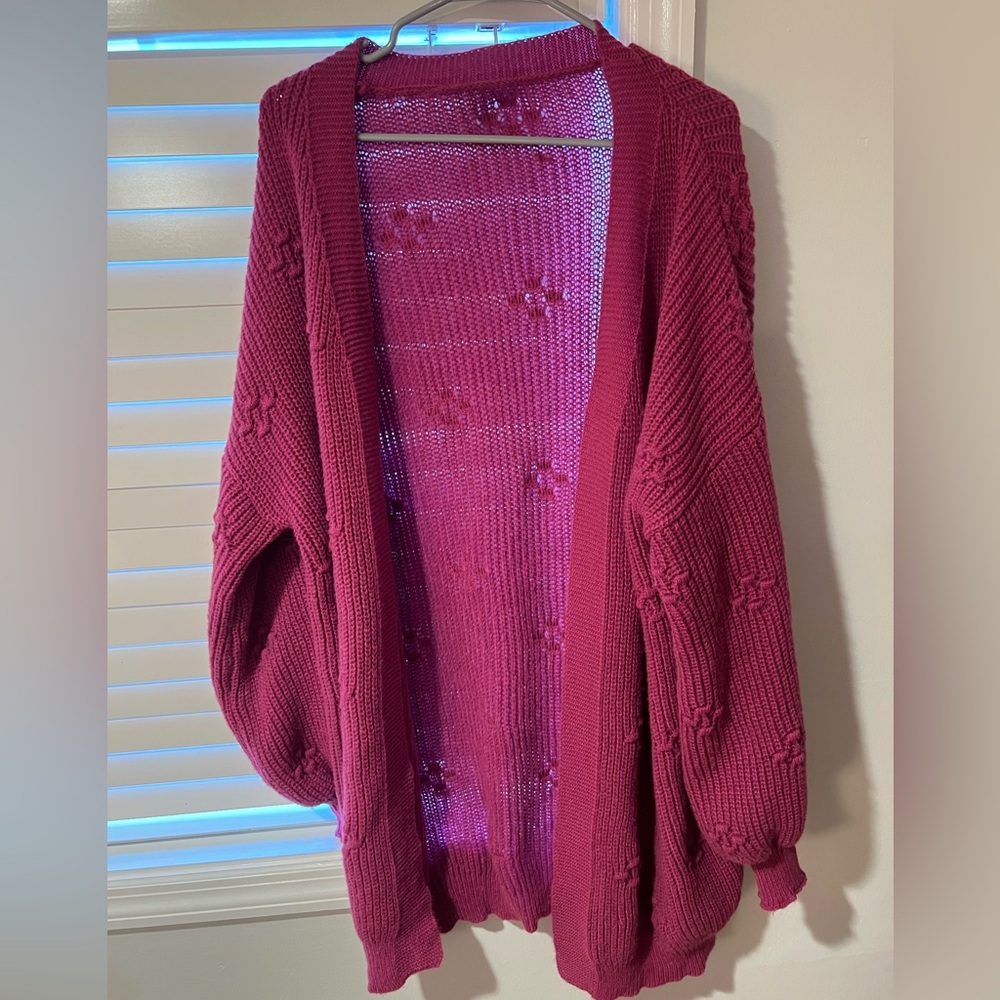 Purple chunky knit sweater!